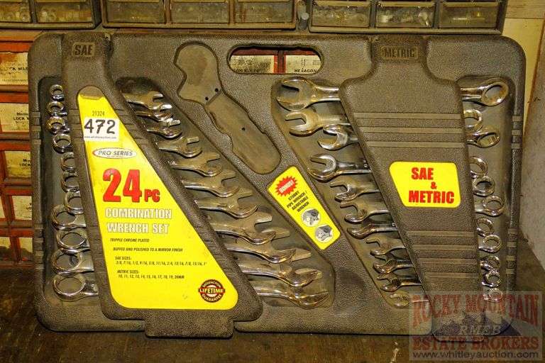 Pro Series 24 piece wrench set in case. Rocky Mountain Estate Brokers