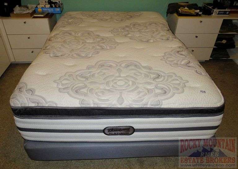 Beautyrest Platinum queen size mattress, box spring & Hollywood bed frame. Rocky Mountain