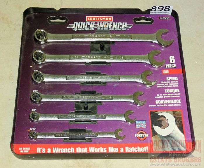 6 piece Craftsman SAE box end wrench set. Rocky Mountain Estate