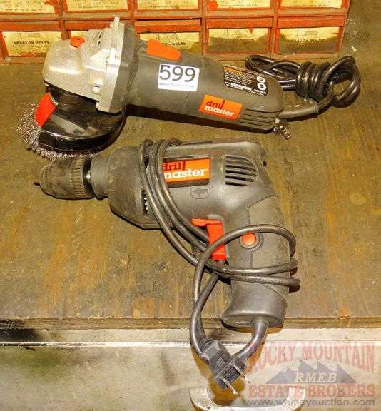 Drill Master angle grinder w/ wire brush & 3/8 VSR drill. Both for one