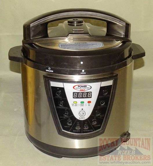 Power Pressure Cooker XL Pro in original box, appears new. Rocky Mountain Estate Brokers Inc.