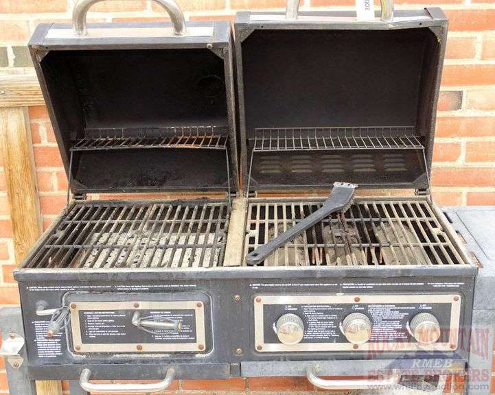 Backyard Grill charcoal & gas combo grill with side burner & propane