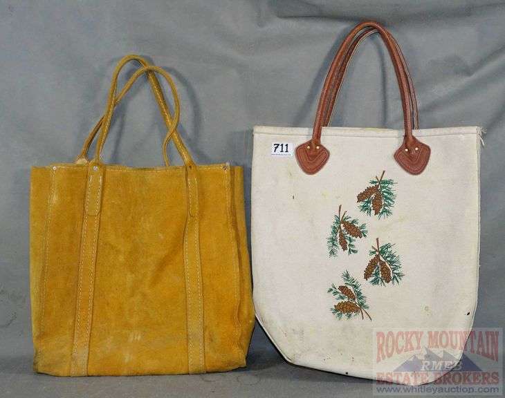 LL Bean & Leather totes. Perfect for carrying firewood. Rocky