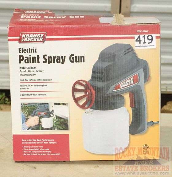 Krause & Becker electric paint spray gun in box. Rocky Mountain