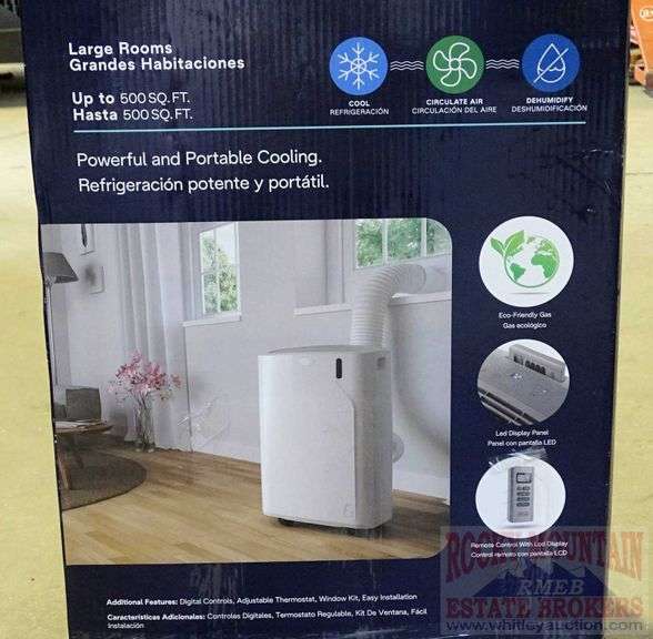 New DeLonghi Pinguino 6,900 BTU portable air conditioner. Model