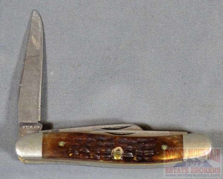 Case XX 6347 HP & 6318 HP & Buck 301 3 blade pocket knives in wooden