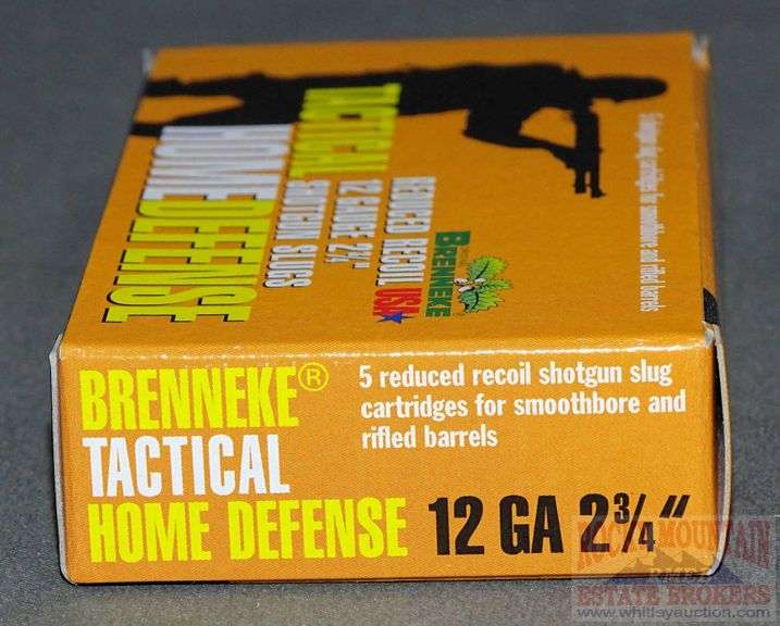 5 boxes of 5 Brenneke Tactical homedefense 12g 2 3/4 shotgun slugs. 5