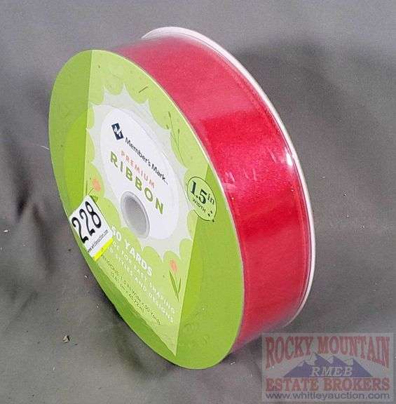 New Member's Mark 1.5"X50 Yards Premium red ribbon. Rocky Mountain