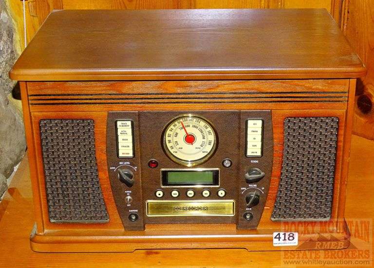 Cool vintage style AM-FM radio-CD recorder/player-record player. This ...