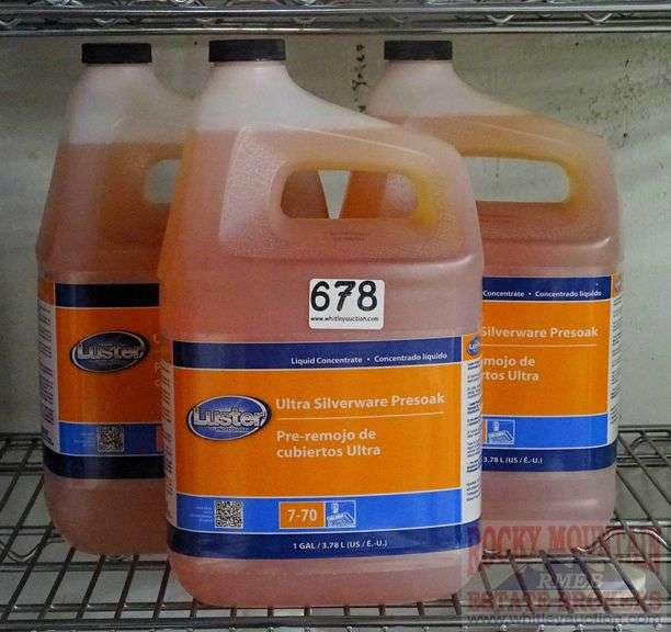 3 1 Gallon Jugs of Luster Silverware PreSoak. These appear to be full. All for one money