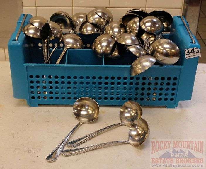 Lots of Hampton Stainless Steel Soup Ladles. All for one money. Rocky