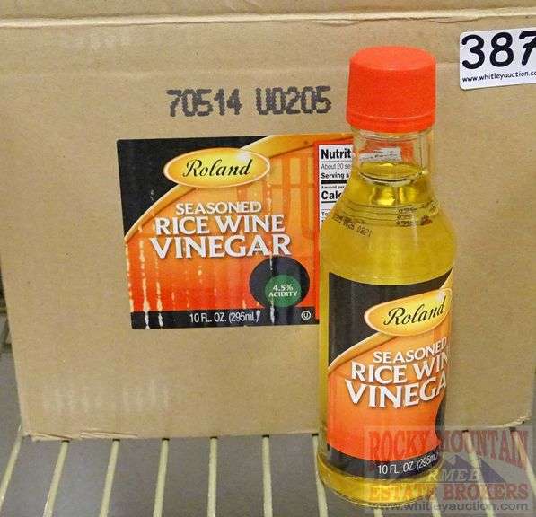 9 New 10 ounce Bottles of Roland Seasoned Rice Wine Vinegar. All for