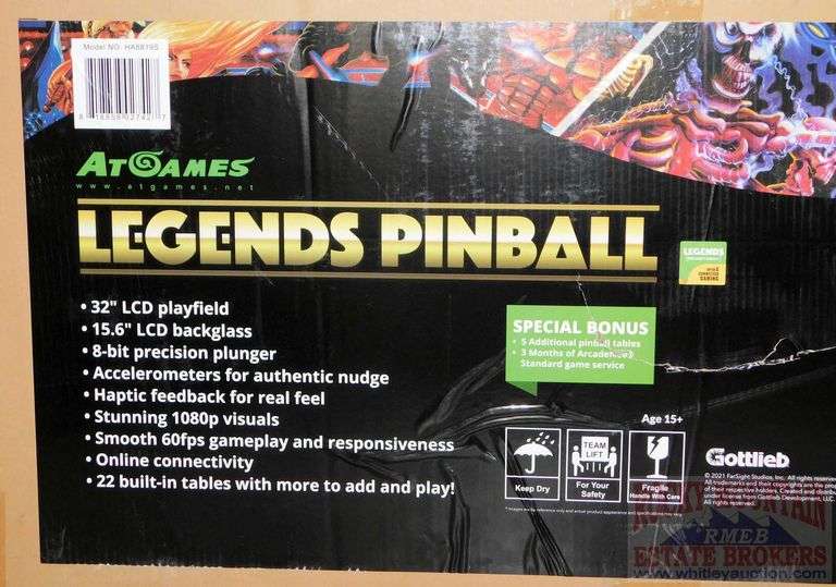 Brand New! AtGames "Legends" FullHeight Home Digital Pinball Game with