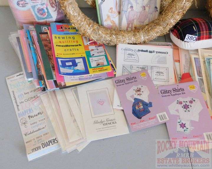 Assorted stencils, applique kits, patterns, wreaths & more. All for one