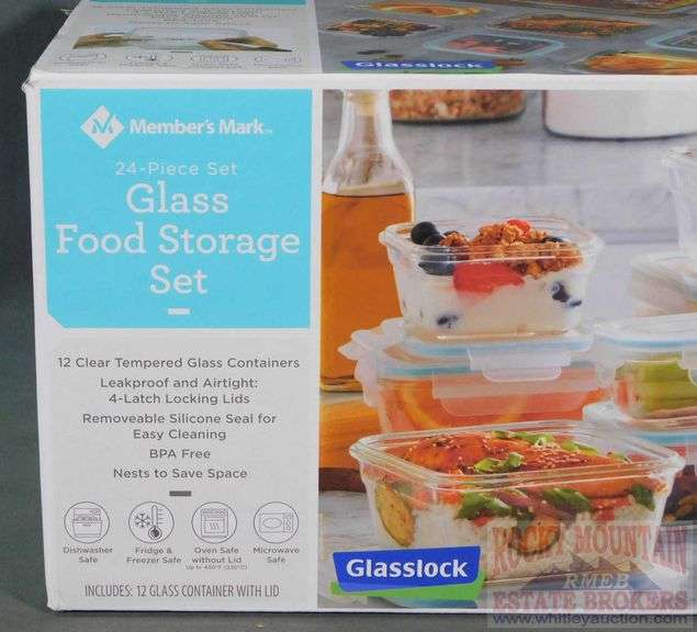 New Member's Mark 24Piece Glass Food Storage Set. Make from tempered
