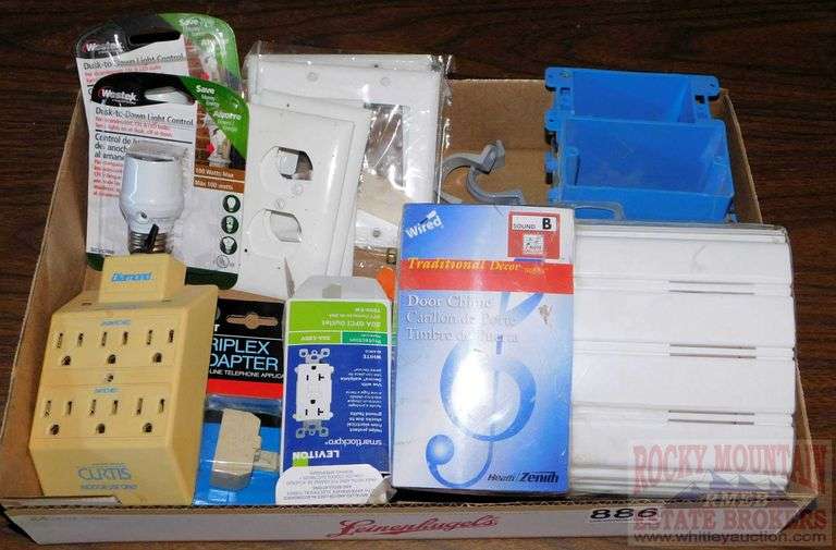 New doorbell, electrical boxes, covers, dusk to dawn light controls and