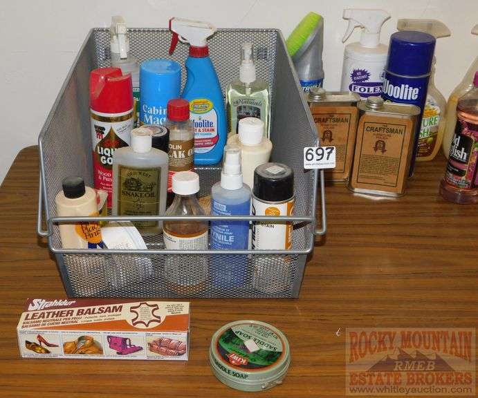 Asst. furniture polish, leather cleaner, upholstery cleaner & more. All