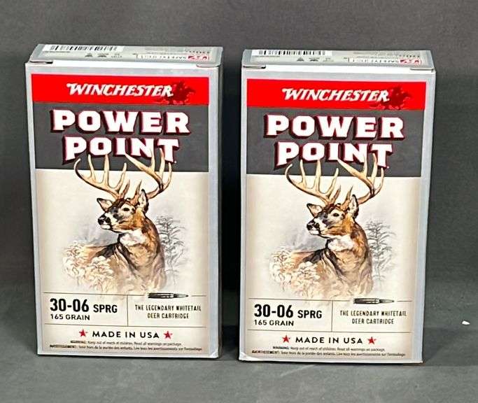 2 boxes of 20 Winchester Power Point 3006 SPRG cartridges. Two times