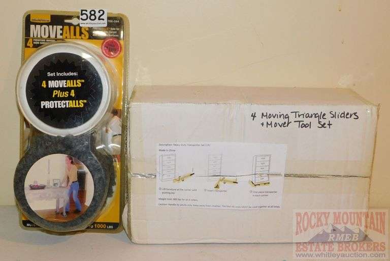Movealls furniture moving pads & moving triangle slider set. All for