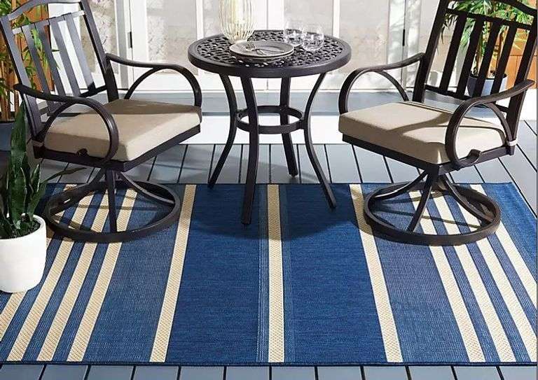 New Safavieh Resort Collection "Clarendon" 5'1"X7'6" Outdoor/Indoor
