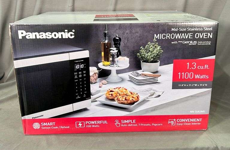 Brand New Panasonic 1100 Watt Stainless Steel Microwave with One Touch
