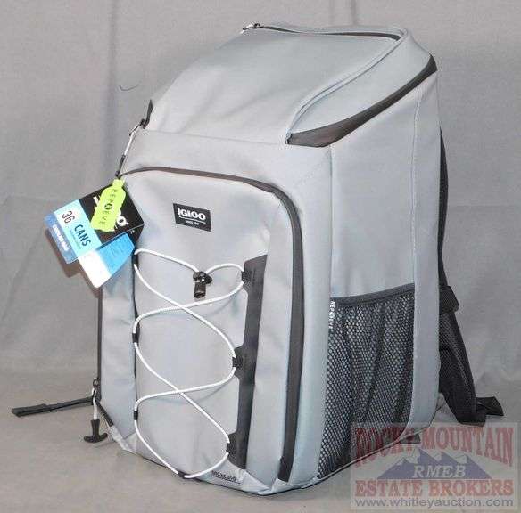 New Igloo "Maxcold" 36can backpack cooler. Made from recycled