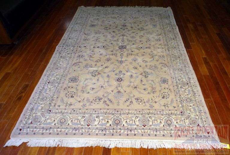 Nice Hand Made Persian Style Rug with Vine & Floral Decoration, 9'X6