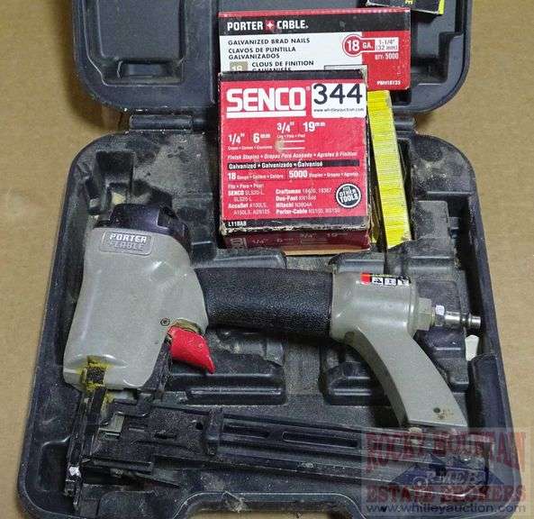 Porter Cable 1/4" Narrow Crown Staple Gun w/ Case & Lots Of Staples