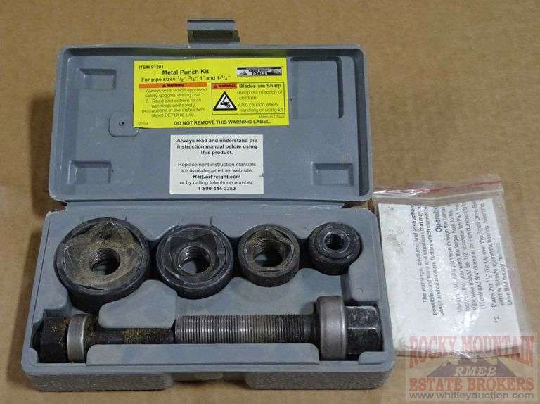 Harbor Freight Tools Metal Punch Kit. In Original Case. Rocky