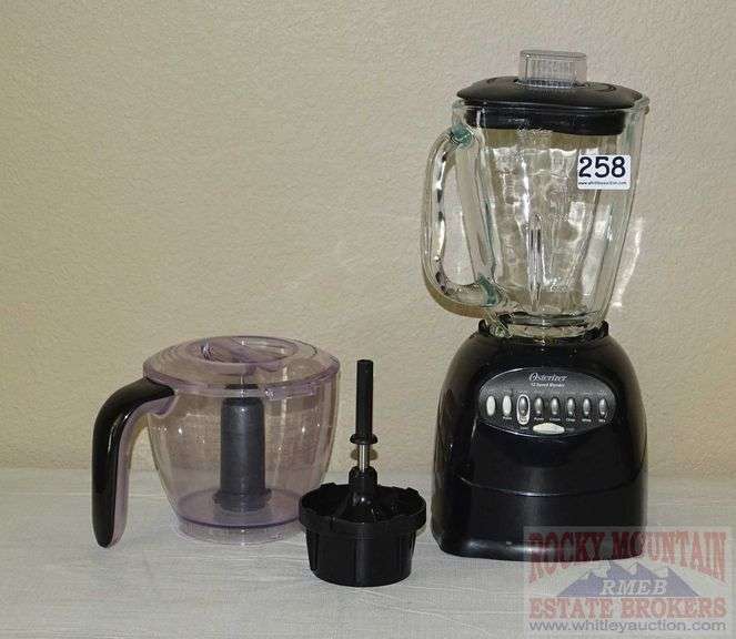 Osterizer 12 Speed Blender with Food Processor Attachment. See