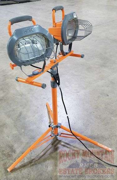HDX Dual High Intensity Work Light With Adjustable TriPod Stand ...