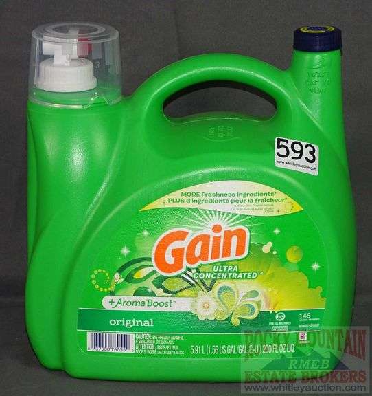 New 1.56 Gallon Jug of Gain Ultra Concentrated Laundry Detergent