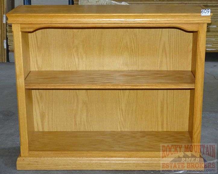 Nice Oak Bookcase W/ Adjustable Shelves, 30"x36"x12". Rocky Mountain