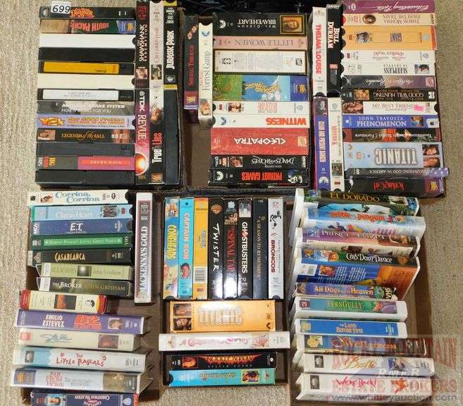 Large Assortment of VHS Movies & JVC VCR with Remote. All for one money