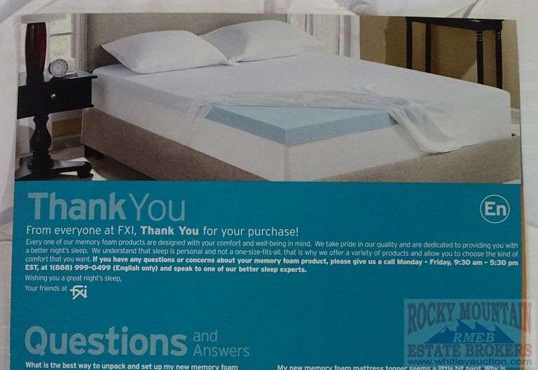 New Twin Serta Memory Foam 4" Mattress Topper with Washable Cover