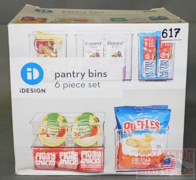 New iDesign 6 Piece Clear Plastic Pantry Bin Set. Rocky Mountain Estate Brokers Inc.