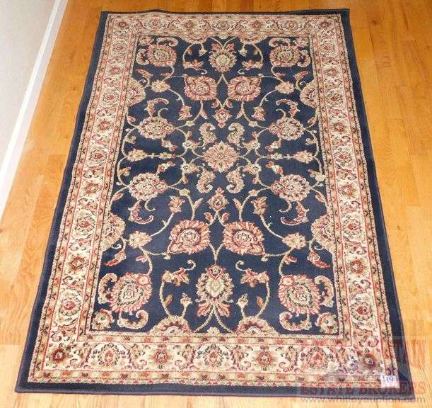 Nice Persian Style Area Rug W/ Fancy Border, 60"x39". Rocky Mountain