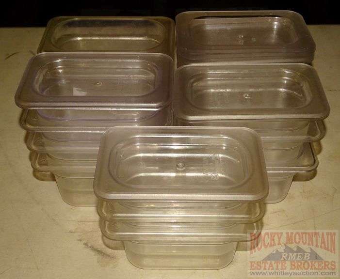 Asst. Clear Plastic Commercial Grade Food Storage Containers W/ Some