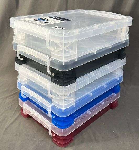 New 5 pack of Super Stacker Plastic Document Boxes for 8.5"X11