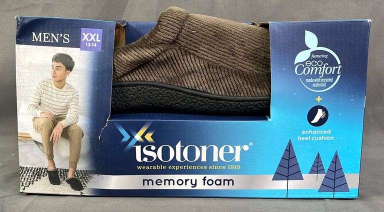 thumbnail image 2 of Isotoner Signature Memory Foam Men's Slippers - Indoor/Outdoor, Multiple Styles 2 of 4
