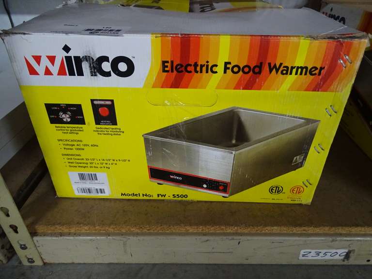 Winco FWS500 Electric Food Warmer Roller Auctions