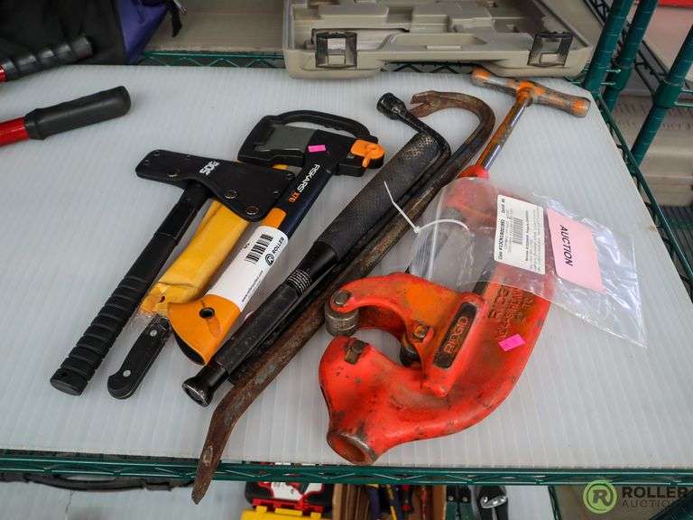 Axes, Pry Bars and Ridgid Pipe Cutter Roller Auctions