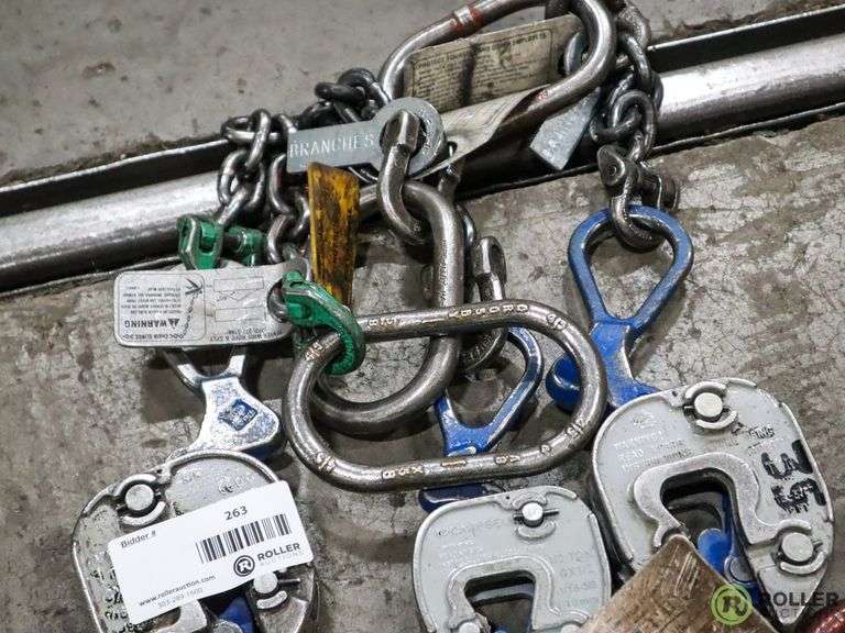 (4) Campbell Vertical Lift Plate Clamps, (2) 5/8" Max, 1/2Ton and (2