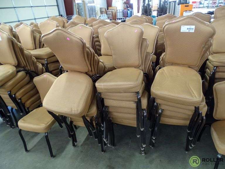 (50) Stacking Banquet Chairs Roller Auctions