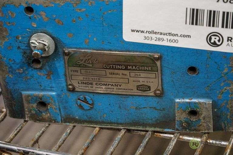 Linde CM45 Cutting Machine With Torch and Track Roller Auctions