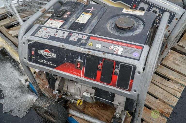 (2) Briggs & Stratton 5000W Generators, Gas (Inoperable) Roller Auctions