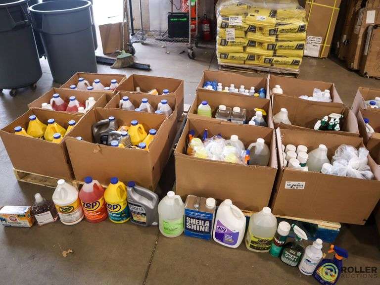 (2) Pallets of Cleaning Supplies Roller Auction