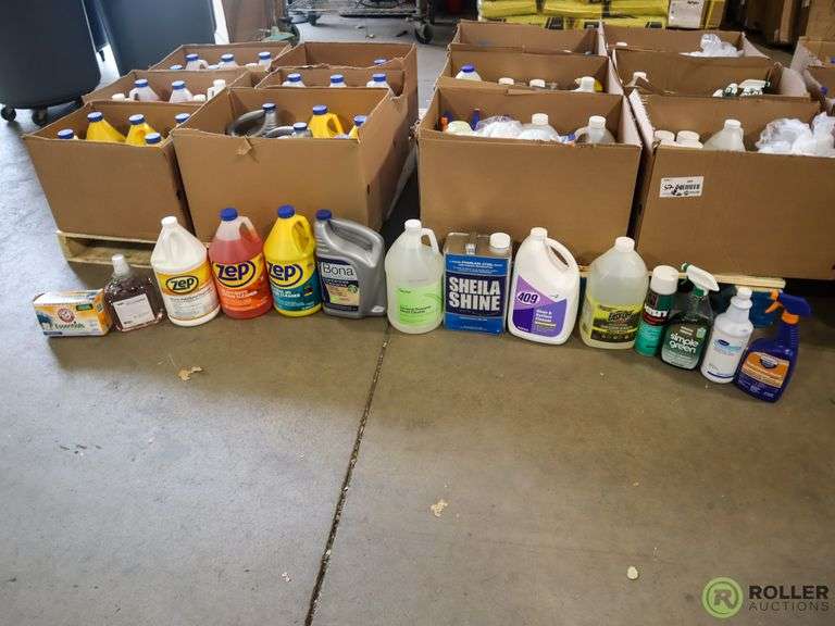 (2) Pallets of Cleaning Supplies Roller Auction