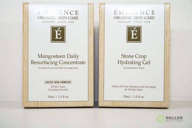 Eminence Organic Skin Care Stone Crop Hydrating Gel & Mangosteen Daily Resurfacing Concentrate