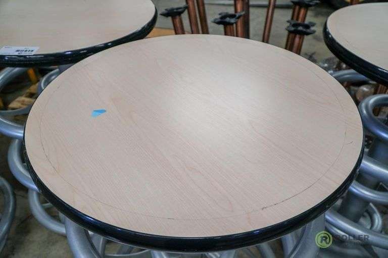 (2) Brunswick Bowling Ball Round Tables Roller Auctions